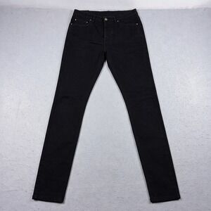Ksubi Jeans Men 32x32 Black Skinny Stretch Denim Casual Streetwear Button Fly